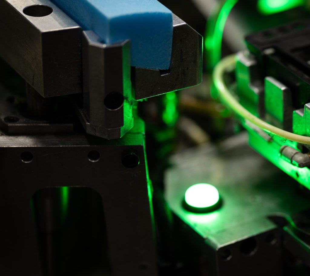 A green light indicating approval